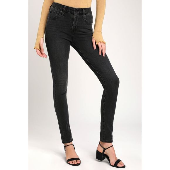 levi high rise skinny jeans black